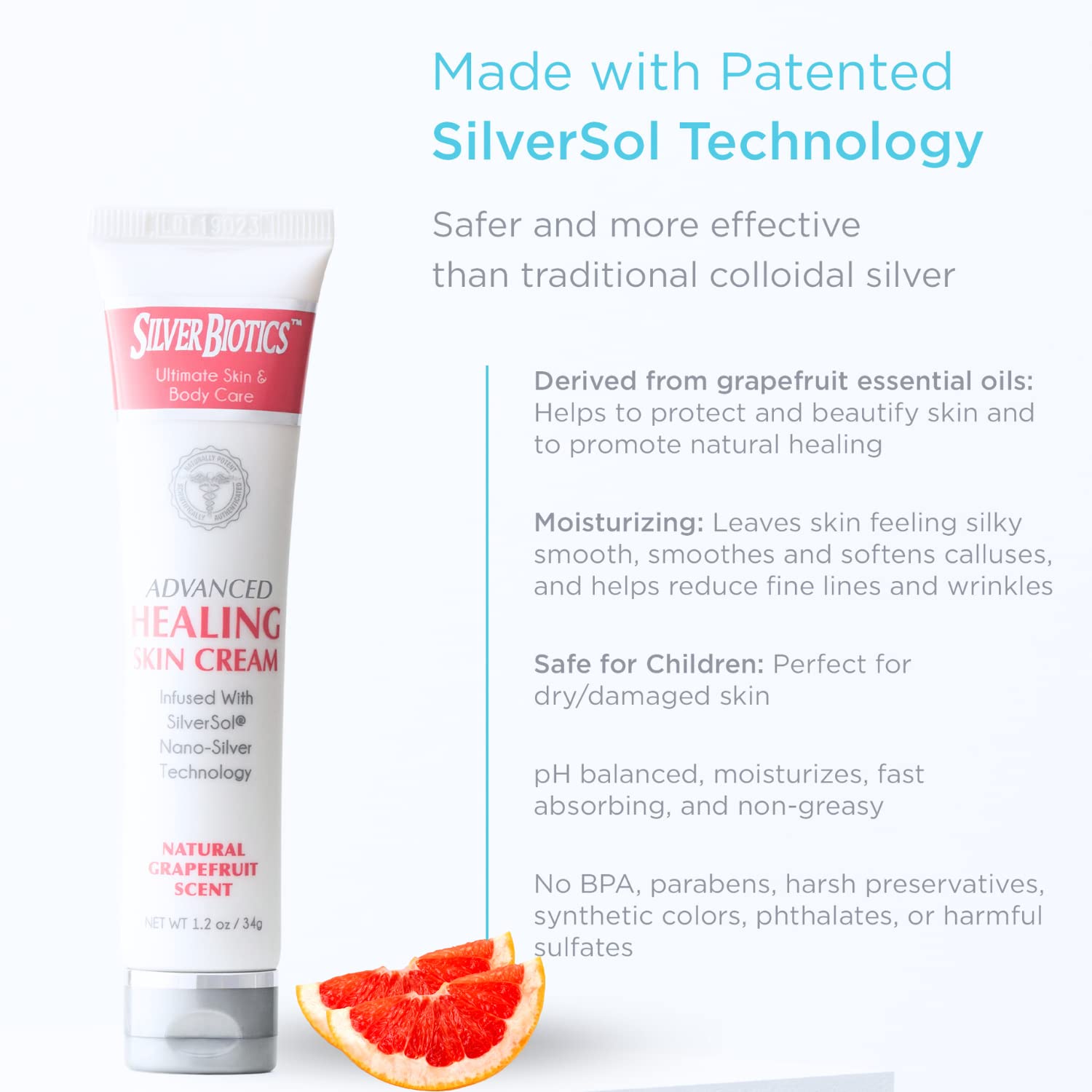 American Biotech Labs Silver Sol technology penetrating skin image.