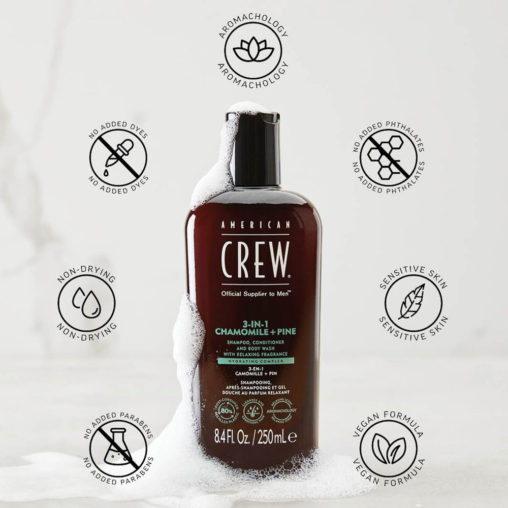 American Crew 3-in-1 Chamomile & Pine packaging shot