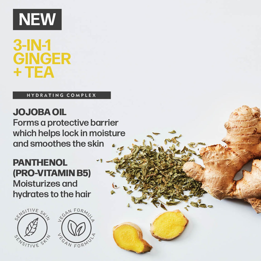 AMERICAN CREW 3-in-1 Ginger & Tea shower lather close-up showing rich foam.