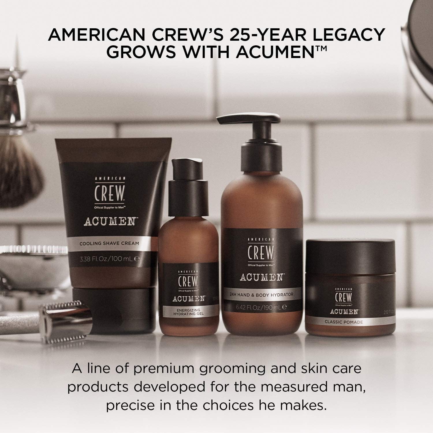 American Crew Acumen Cranberry Body Wash rinse under water for a refreshing clean.