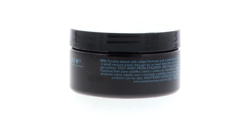 American Crew Classic Fiber after-application hair with a matte, thick texture.