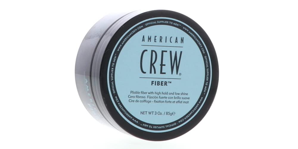 American Crew Classic Fiber bottle label highlighting high hold and texture.
