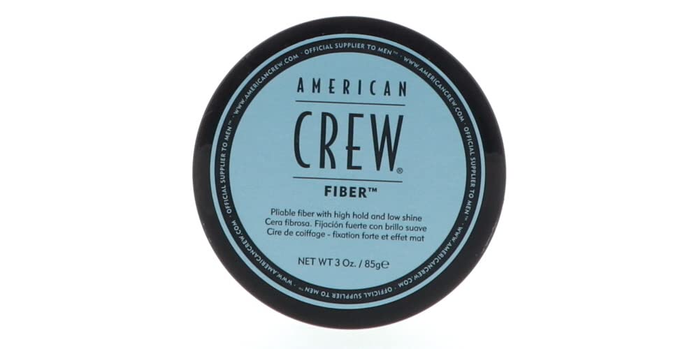 American Crew Classic Fiber jar close-up showing matte finish and strong hold.