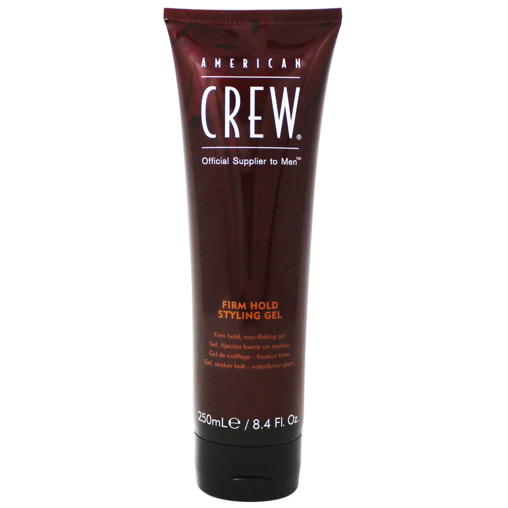 American Crew Classic Gel Firm Hold bottle demonstrates all-natural hold for versatile styling.