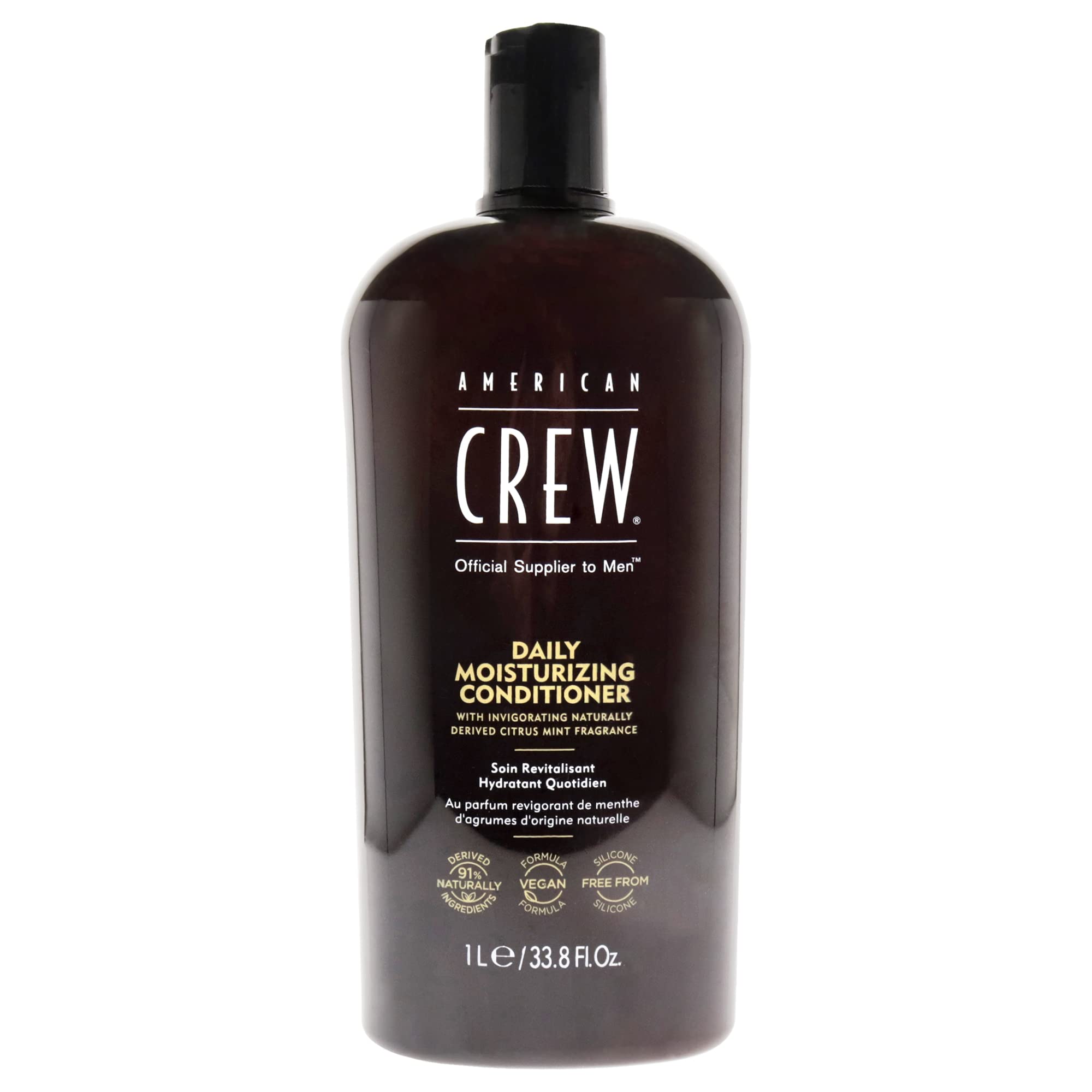 American Crew Daily Conditioner 33.8oz bottle detangles and moisturizes hair for daily use