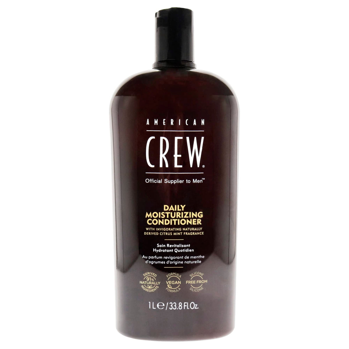 American Crew Daily Conditioner 33.8oz bottle detangles and moisturizes hair for daily use