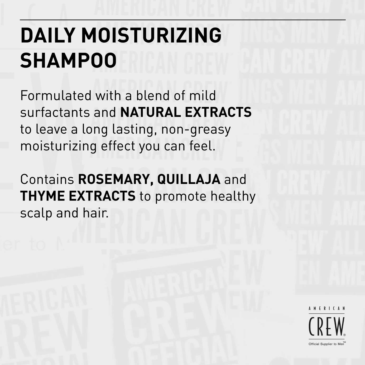 American Crew Daily Moisturizing Shampoo daily-use routine in bathroom setting