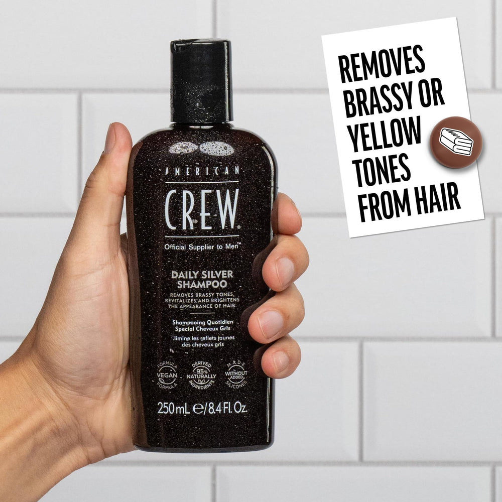 American Crew Daily Silver lather shot demonstrates rich cleansing action