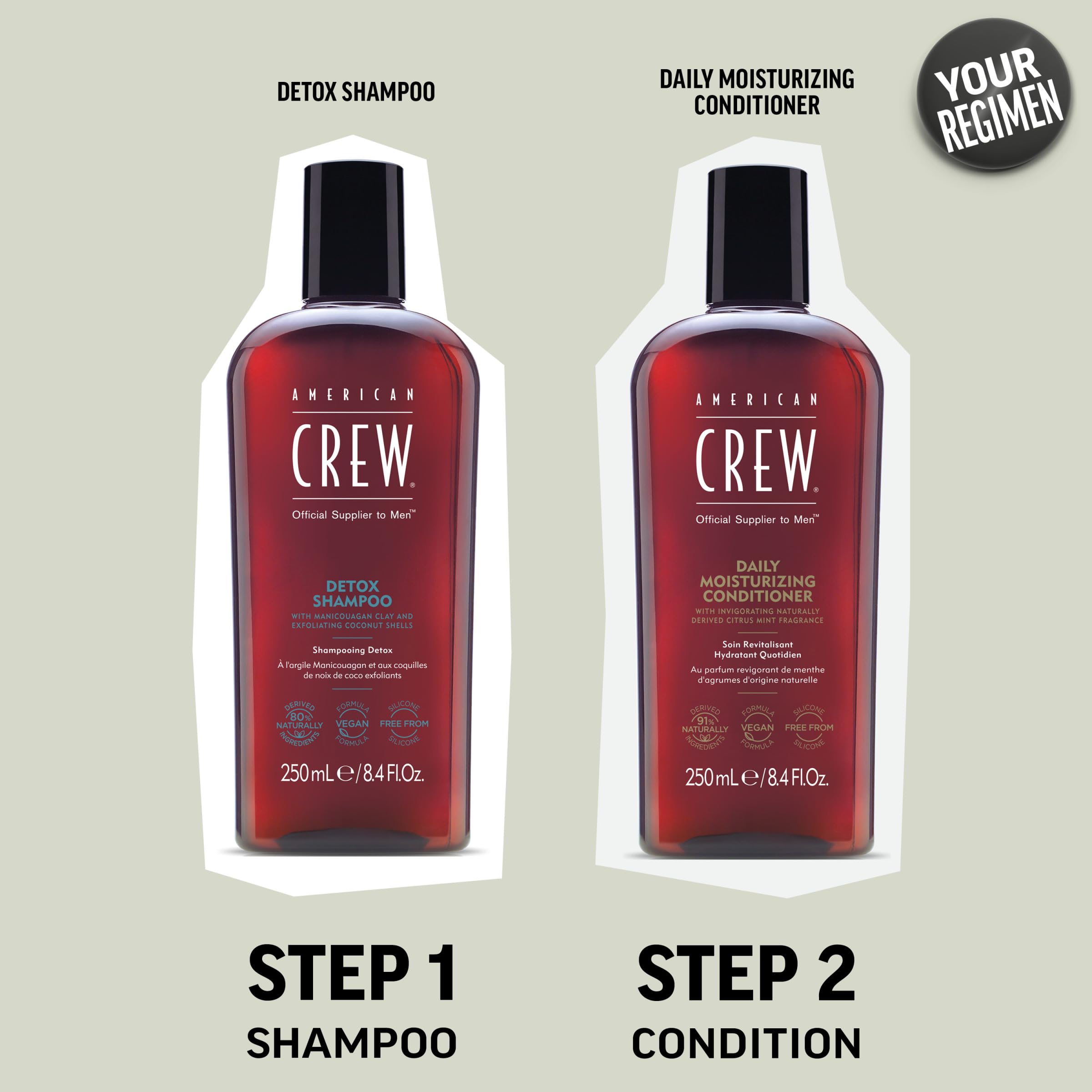 American Crew Detox Shampoo scalp refresh supports easy post-wash styling