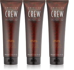 American Crew Firm Hold Styling Gel 13.1oz pack image shows strong hold for defined styles all day.