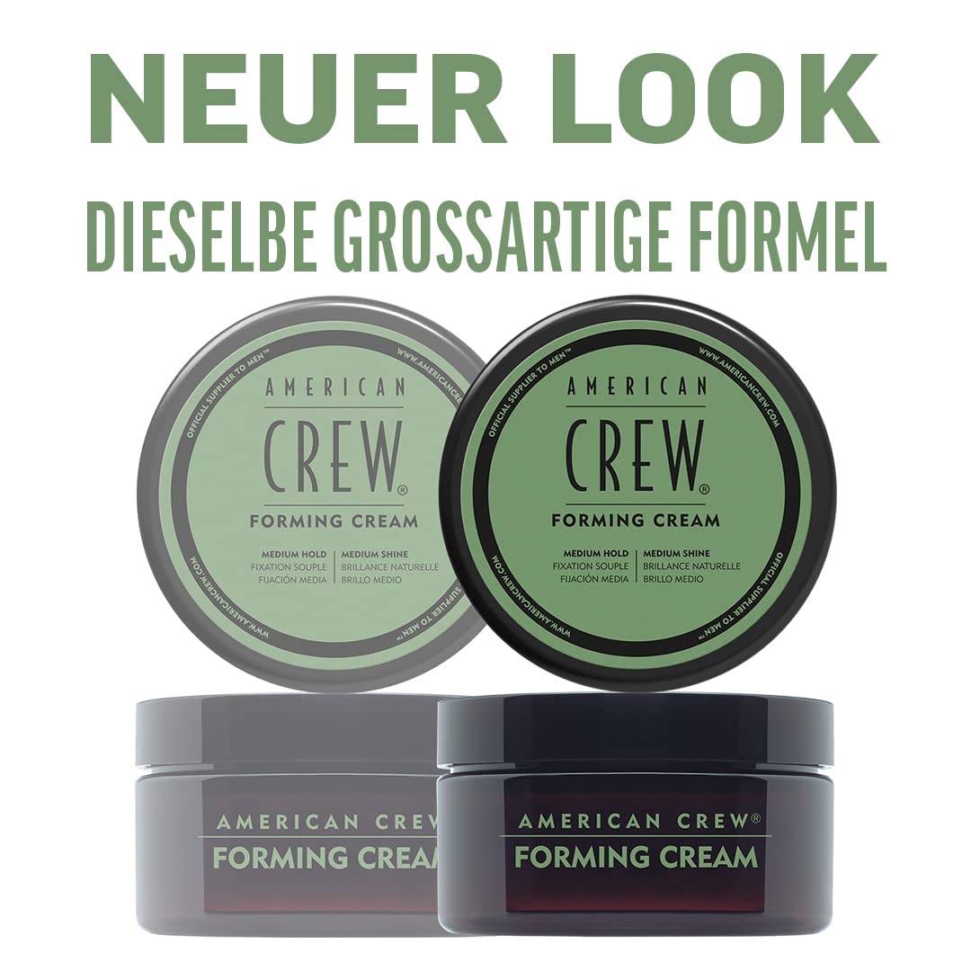 American Crew Forming Cream shows medium hold and shine for natural-looking finish