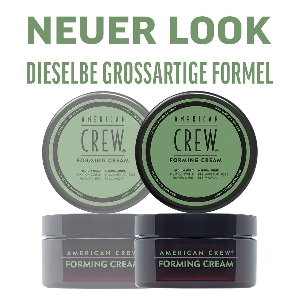 American Crew Forming Cream shows medium hold and shine for natural-looking finish