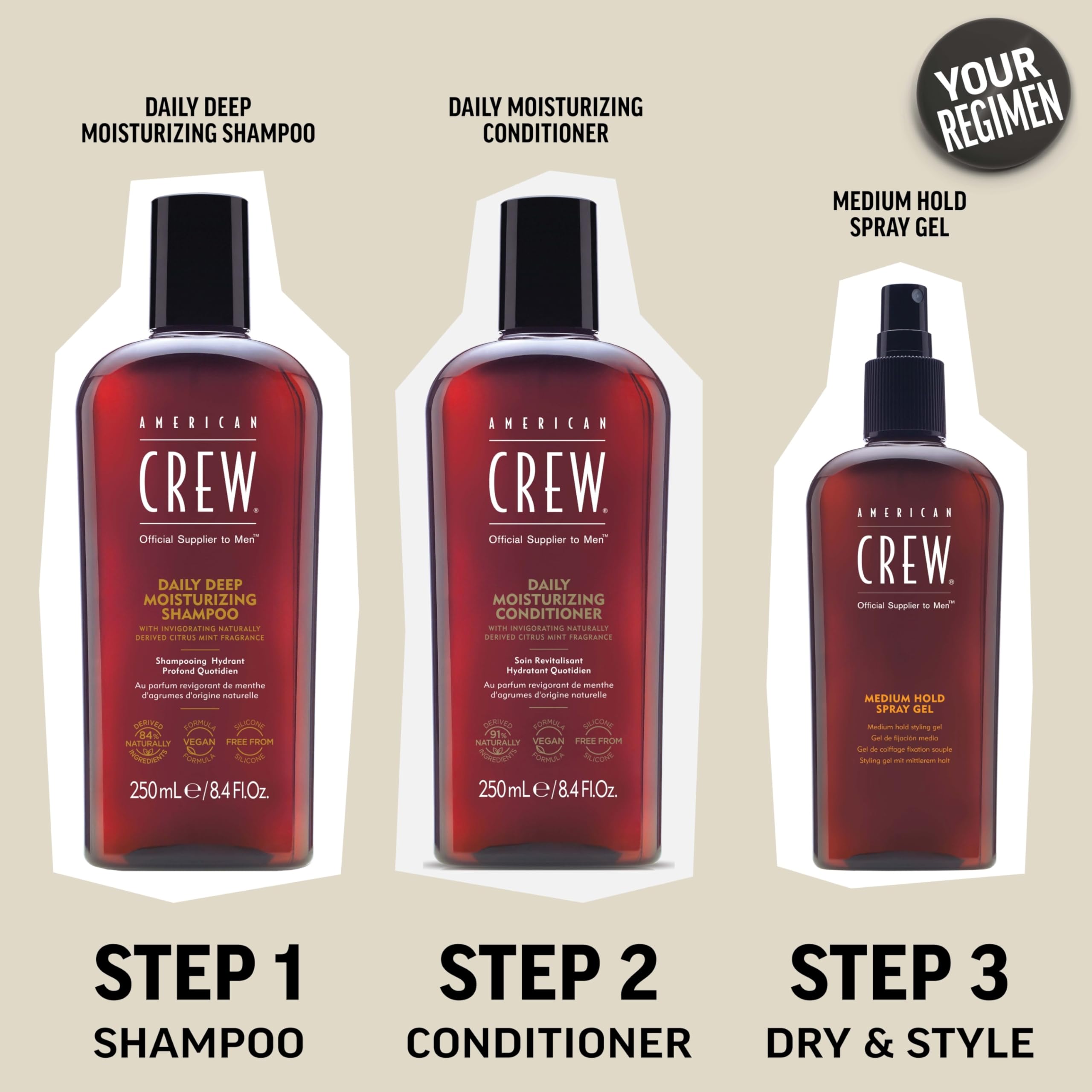 American Crew Hair Fiber Grooming Foam 6.7 fl oz bottle for everyday take-anywhere styling