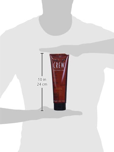 American Crew hair gel frizz-control-definition shows how to tame flyaways for a smooth silhouette.