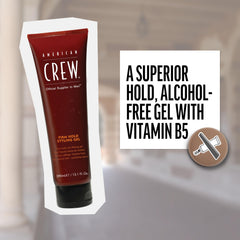 American Crew Hair Gel delivers high-shine finish on hair.