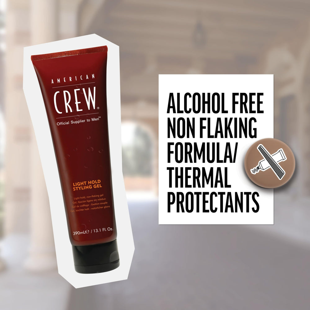 American Crew Hair Gel provides a low shine finish for effortless grooming.