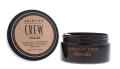 American Crew hair pomade dry-hair-application shows easy styling on towel-dried locks with medium hold.