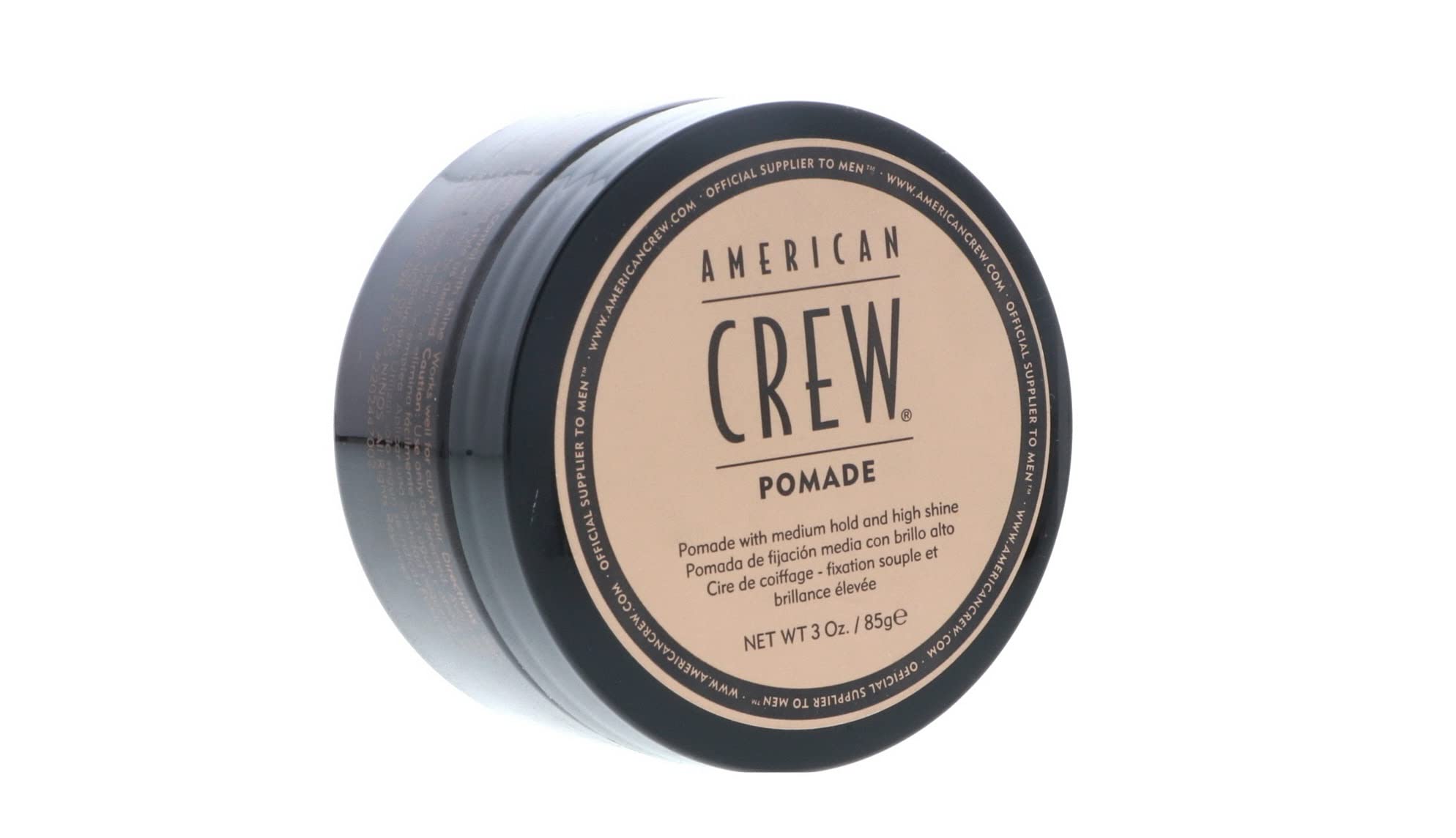 American Crew hair pomade pack of 2 bottles delivers medium hold and high shine for versatile styling.