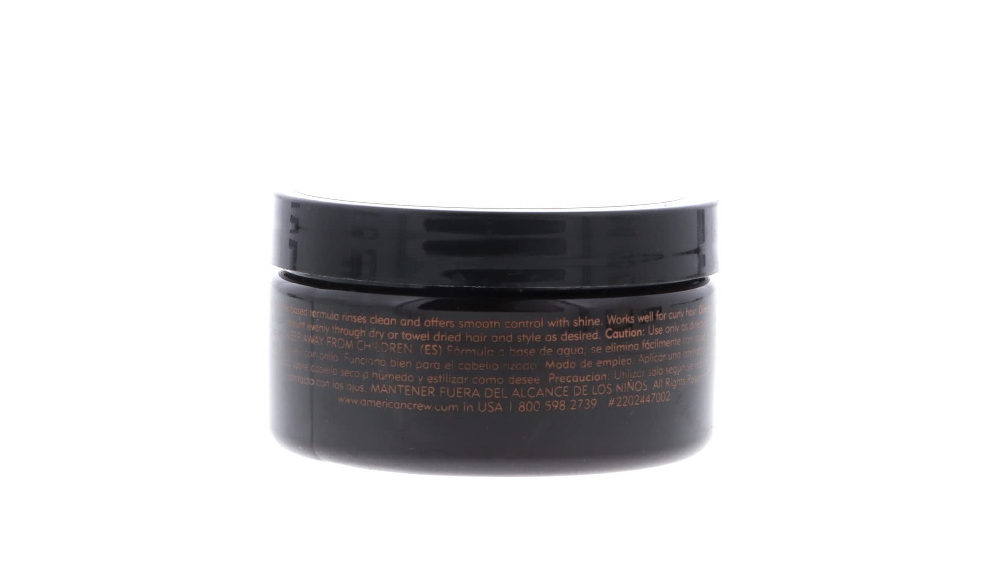 American Crew hair pomade slick-back-style captures glossy, firm-looking finish for classic professional looks.
