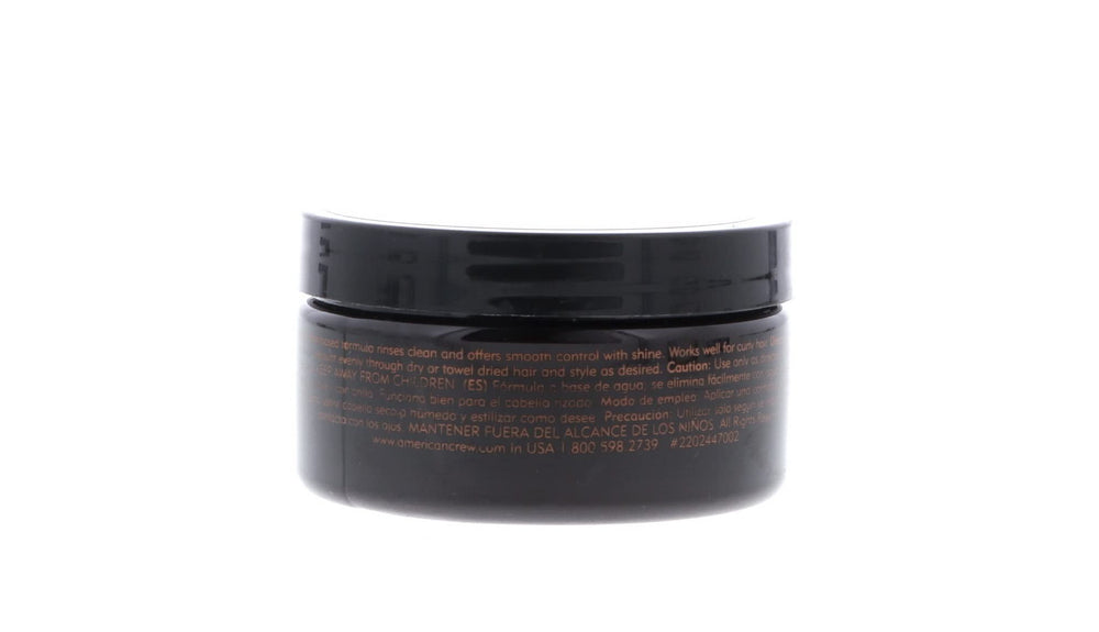 American Crew hair pomade slick-back-style captures glossy, firm-looking finish for classic professional looks.