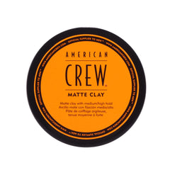 American Crew Matte Clay 3oz pack shows textured definition with a long-lasting matte finish for versatile styling.