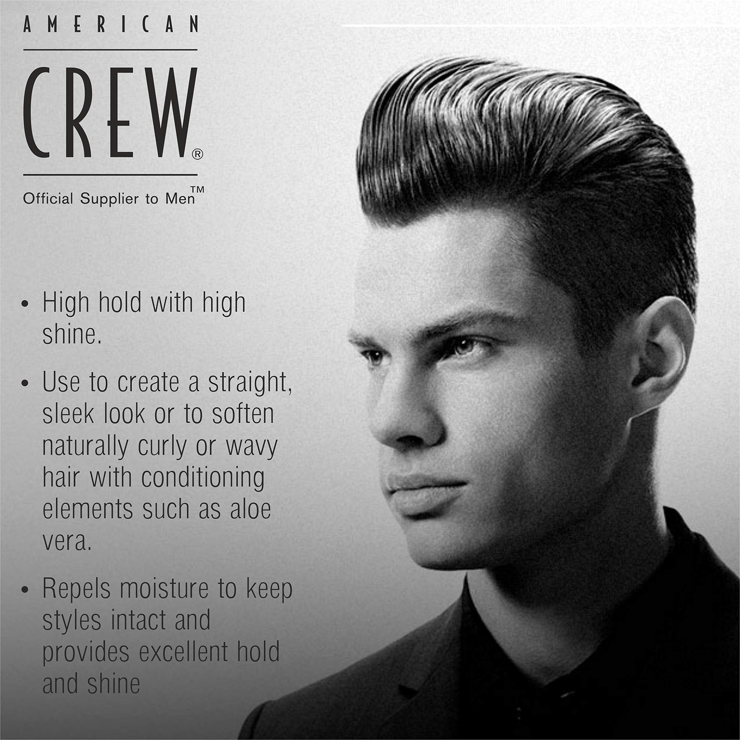 American Crew grooming cream applied on hands for towel-dried hair styling