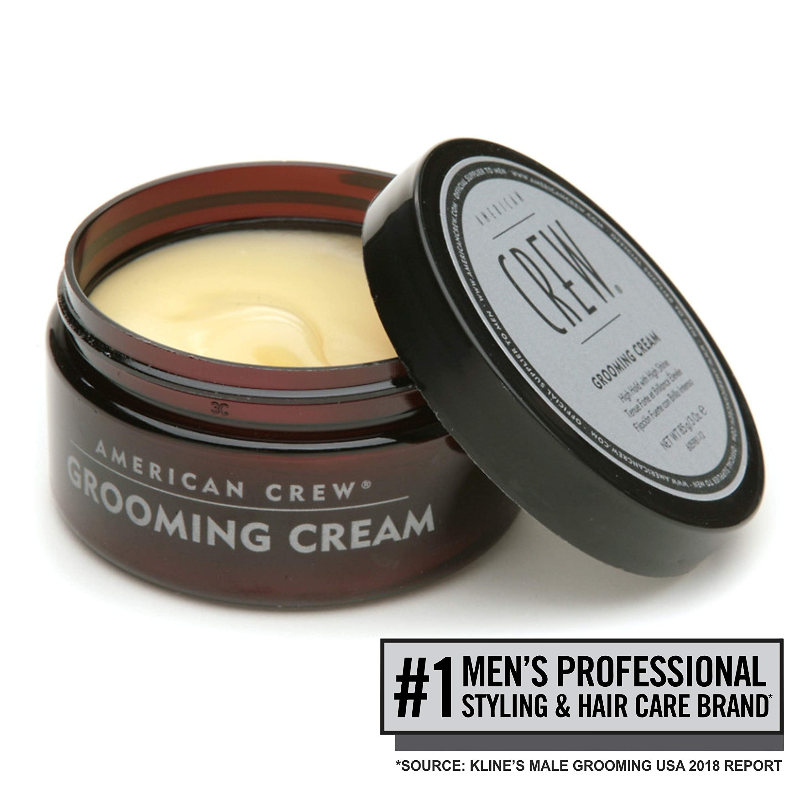 American Crew grooming cream bottle close-up highlighting high-shine finish