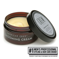 American Crew grooming cream bottle close-up highlighting high-shine finish