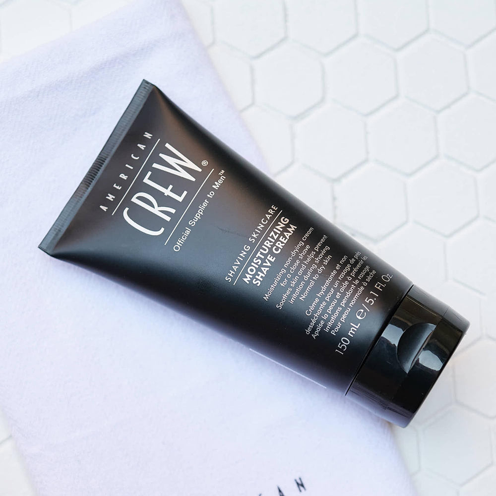 American Crew Moisturizing Shave Cream in holiday packaging, a thoughtful stocking stuffer.
