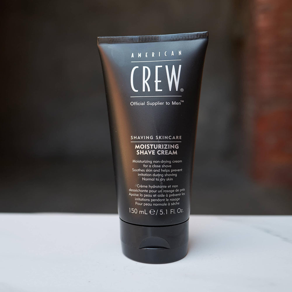 American Crew Moisturizing Shave Cream benefits normal to dry skin during shaving.