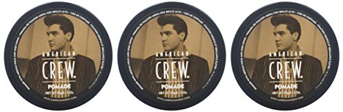 American Crew Pomade 3oz pack back view highlighting texture and control.