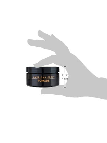 American Crew pomade applied to towel-dried hair for easy placement and shaping.