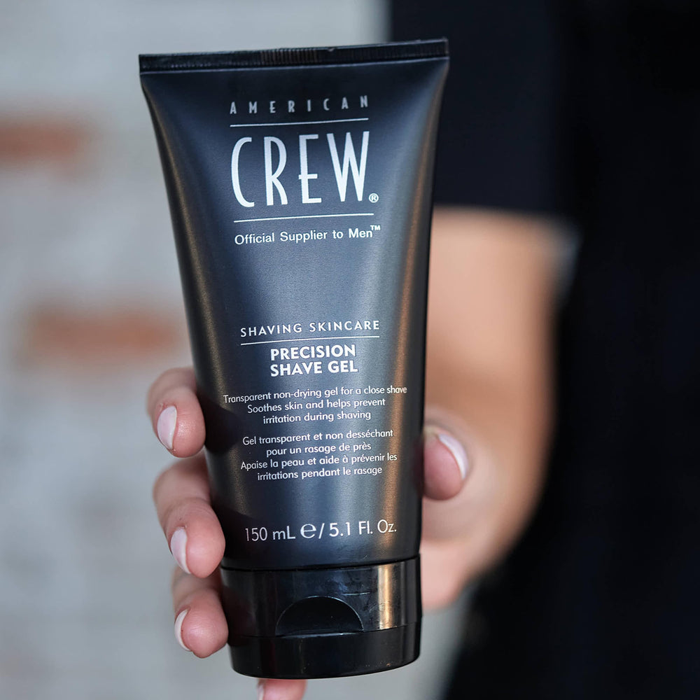 American Crew shave gel for normal to thin beard types usage scenario