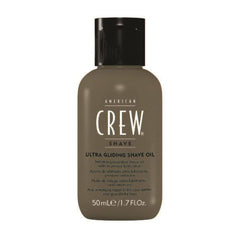 American Crew Ultra Gliding Shave Oil application scene highlights easy facial massage