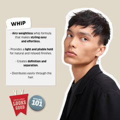 American Crew Whip Styling Cream texture on hair reveals subtle fullness without stickiness.