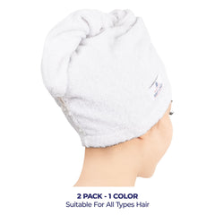 American Soft Linen cotton turban wrap for long curly hair drying