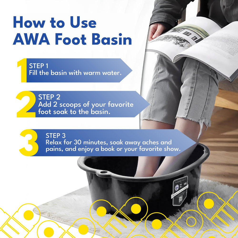 American Wellness Authority AWA foot bath ready for epsom salts and essential oils
