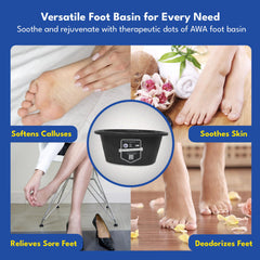 American Wellness Authority AWA foot bath basin with 7-inch walls showing deep soak capability
