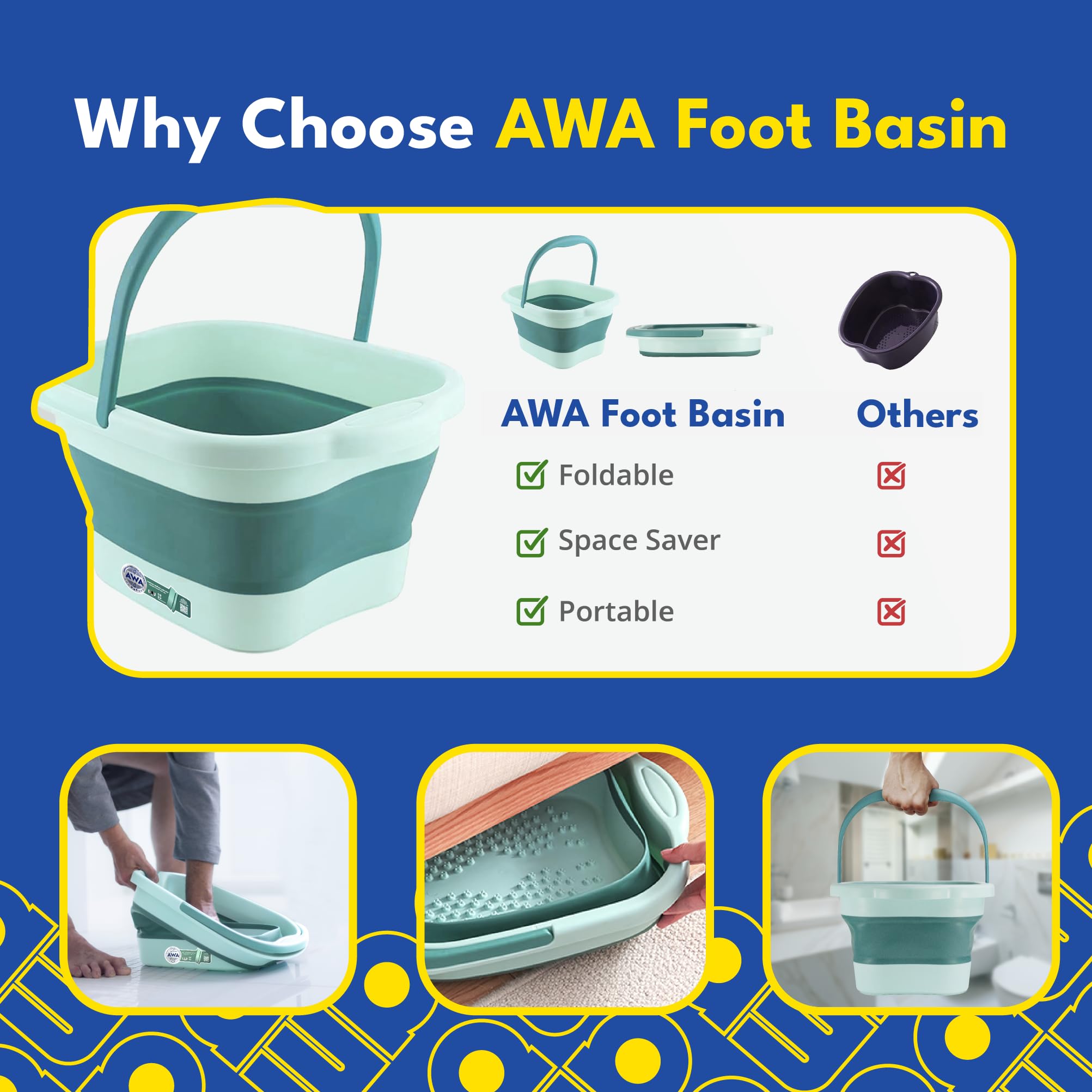 American Wellness Authority multifunctional pedicure basin ideal for spa setups and routines.