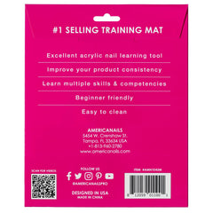 Americanails Training Mat surface: wipe-clean for quick cleanup after sessions