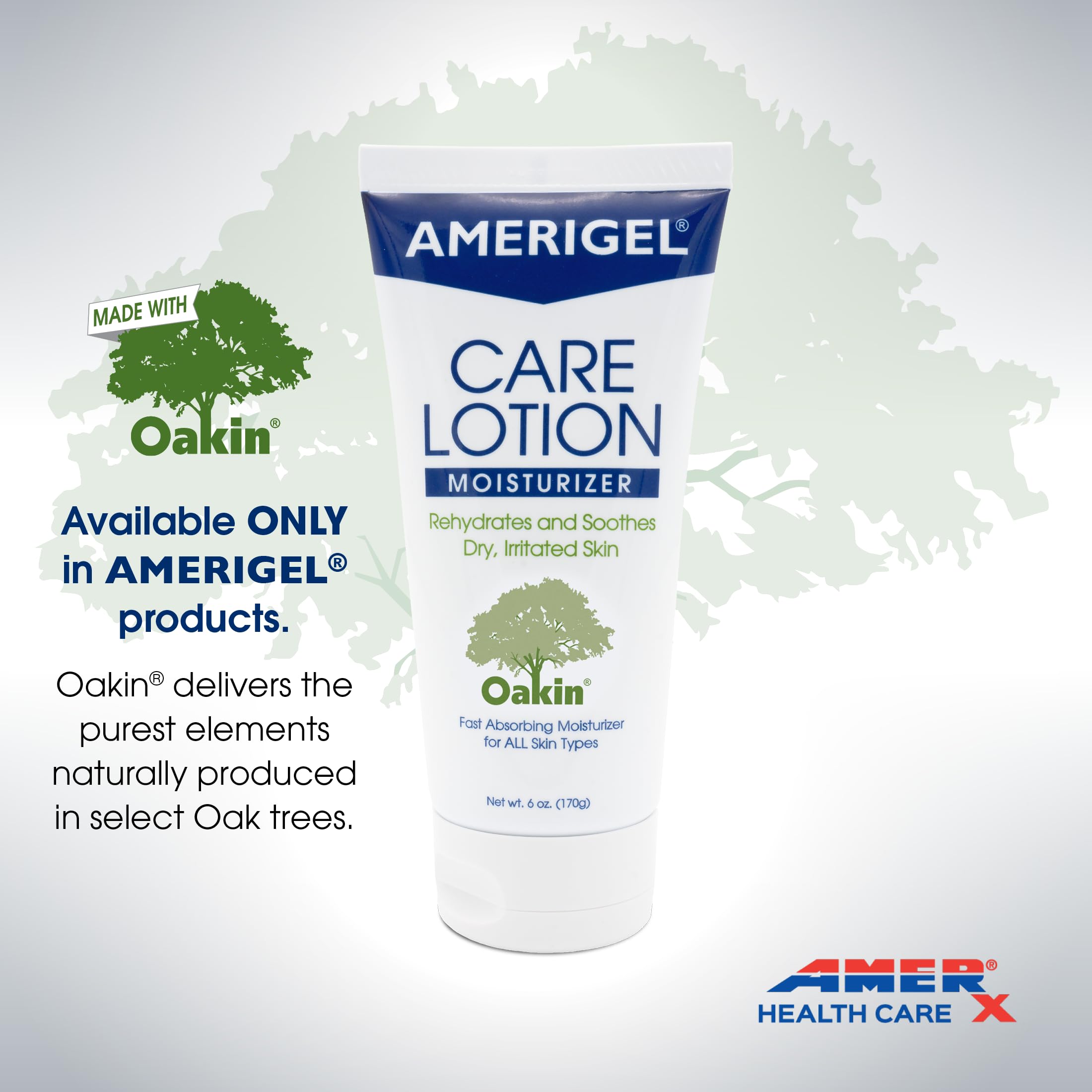 AMERIGEL Care Lotion quick absorbing texture shown on skin