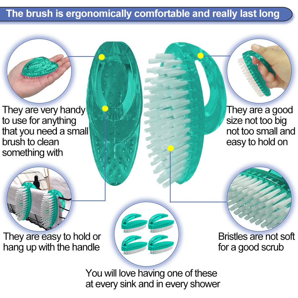 AMERWASH PLUS under-nails cleaning brush green targets nails and skin buildup