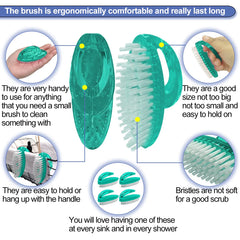 AMERWASH PLUS under-nails cleaning brush green targets nails and skin buildup