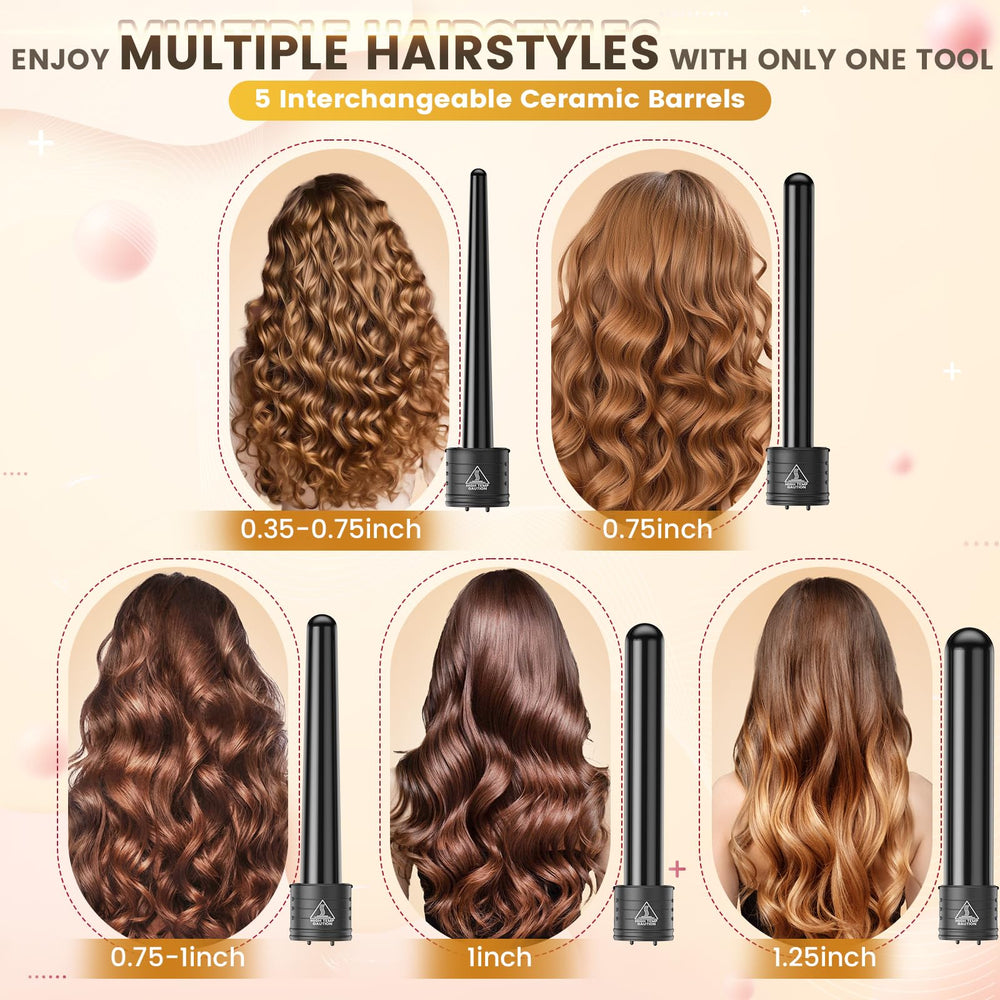 Amgcive 1.25-inch loose-waves barrel for soft, lasting curls.