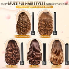 Amgcive 1.25-inch loose-waves barrel for soft, lasting curls.