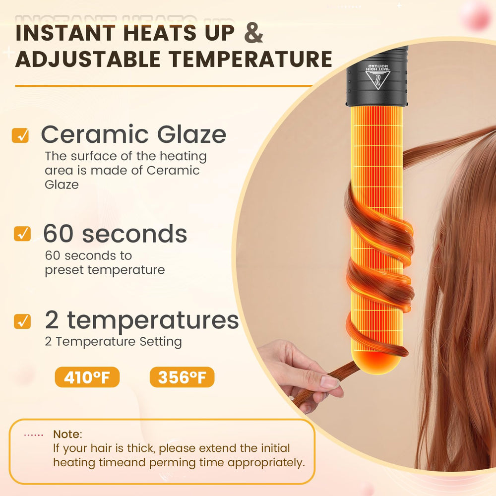 Amgcive protective glove and clip keep hands safe during styling.