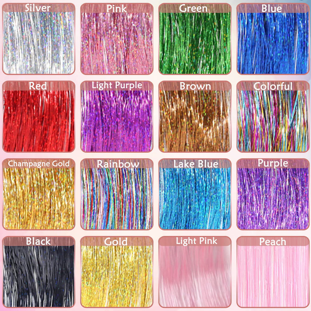 AMGPT hair tinsel extensions tools crochet enables easy, quick styling.