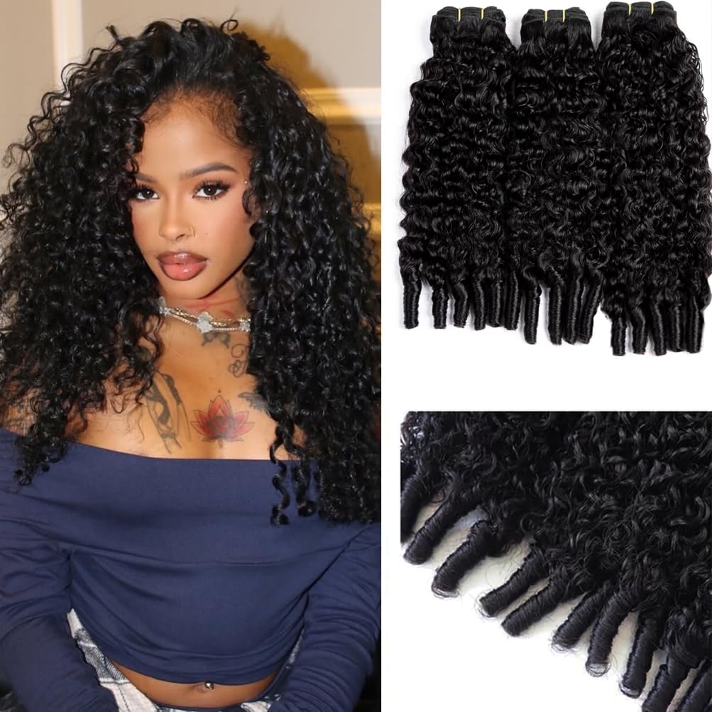 Amicalite Burmese Curly Bundles 14inch spiral curls add natural fullness for daily styling.