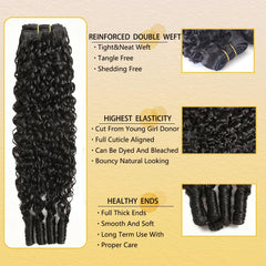 Amicalite Burmese Curly Bundles 18inch long-full look for dramatic volume and impact.