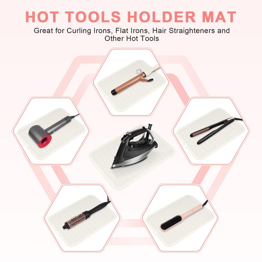 AMIJEAL large mat holding multiple tools at once on vanity